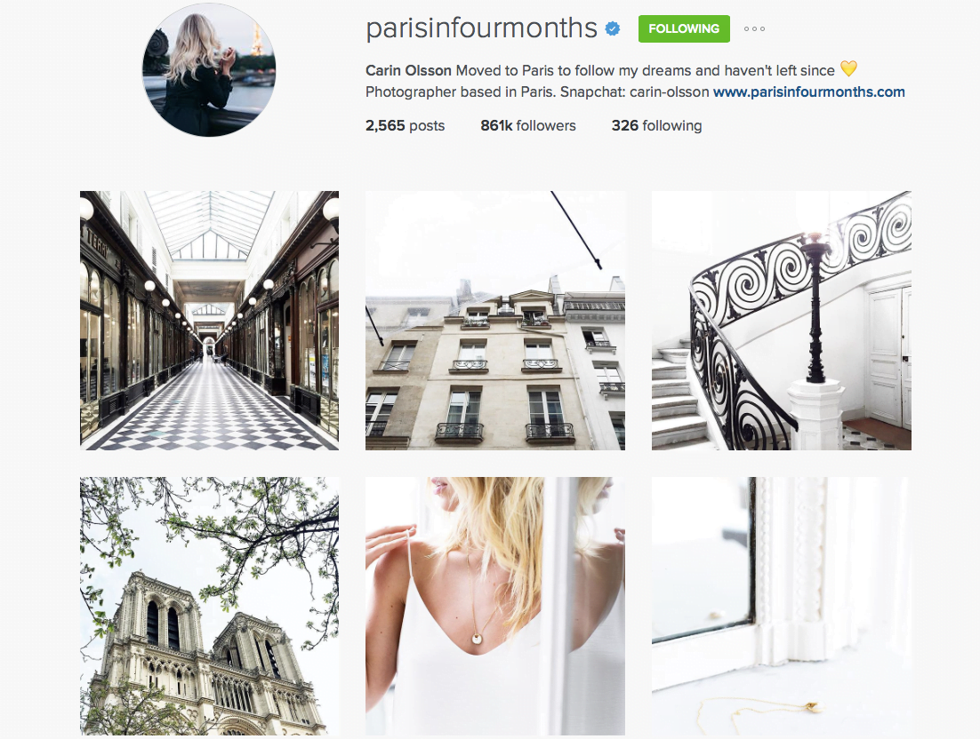 paris in four months instagram