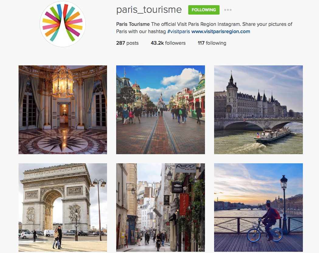 paris tourisme instagram